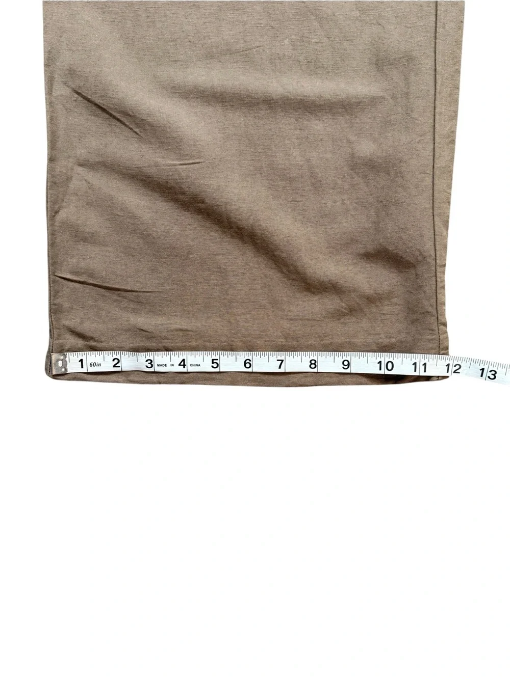 H&M Brown Linen Blend High Rise Wide Leg Trousers Pants Size 6
